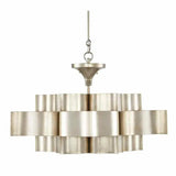 Silver Leaf Grand Lotus Silver Large Chandelier