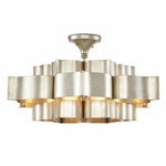 Silver Leaf Grand Lotus Silver Large Chandelier