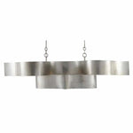 Silver Leaf Grand Lotus Silver Oval Chandelier