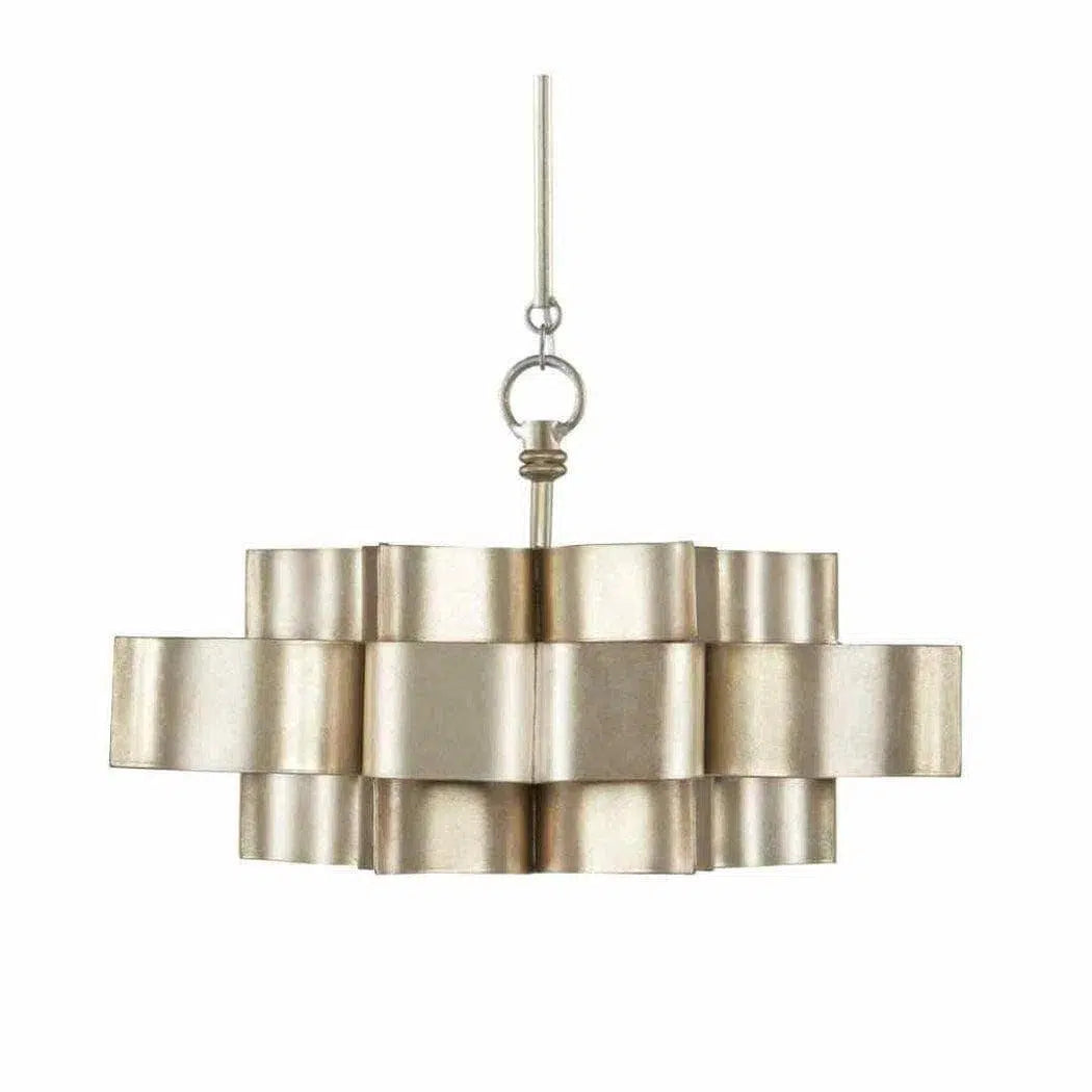 Silver Leaf Grand Lotus Silver Small Chandelier