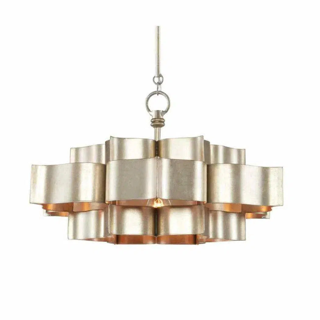 Silver Leaf Grand Lotus Silver Small Chandelier