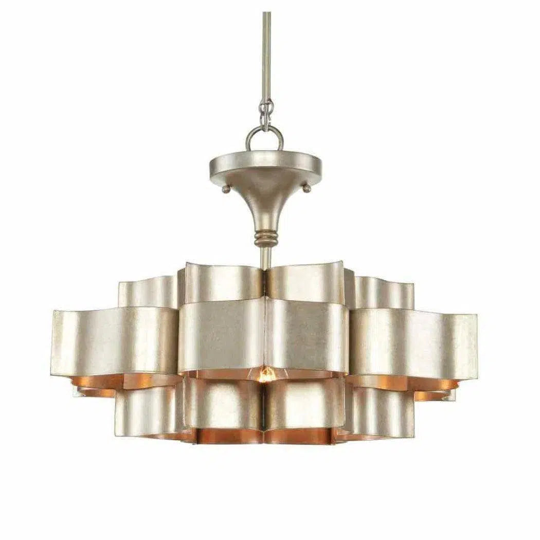 Silver Leaf Grand Lotus Silver Small Chandelier