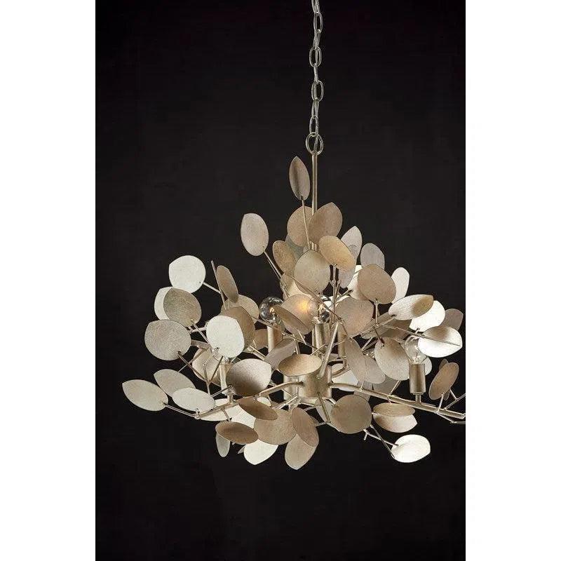 Silver Leaf Lunaria Chandelier