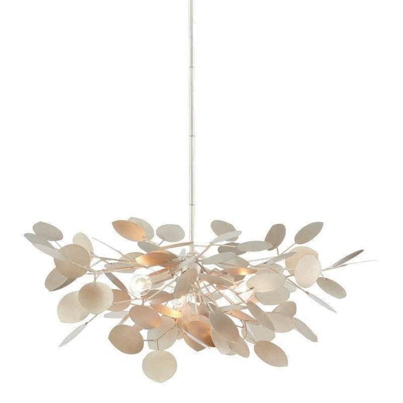 Silver Leaf Lunaria Small Chandelier