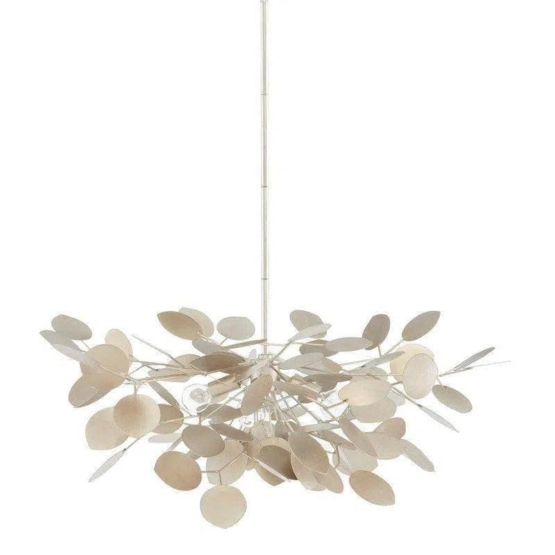 Silver Leaf Lunaria Small Chandelier