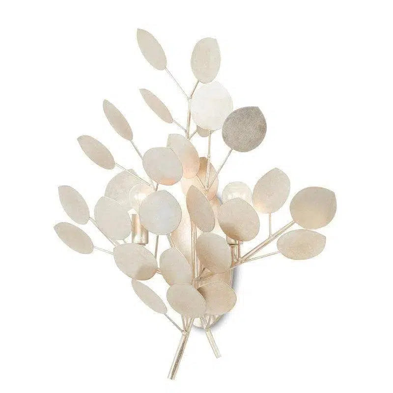 Silver Leaf Lunaria Wall Sconce