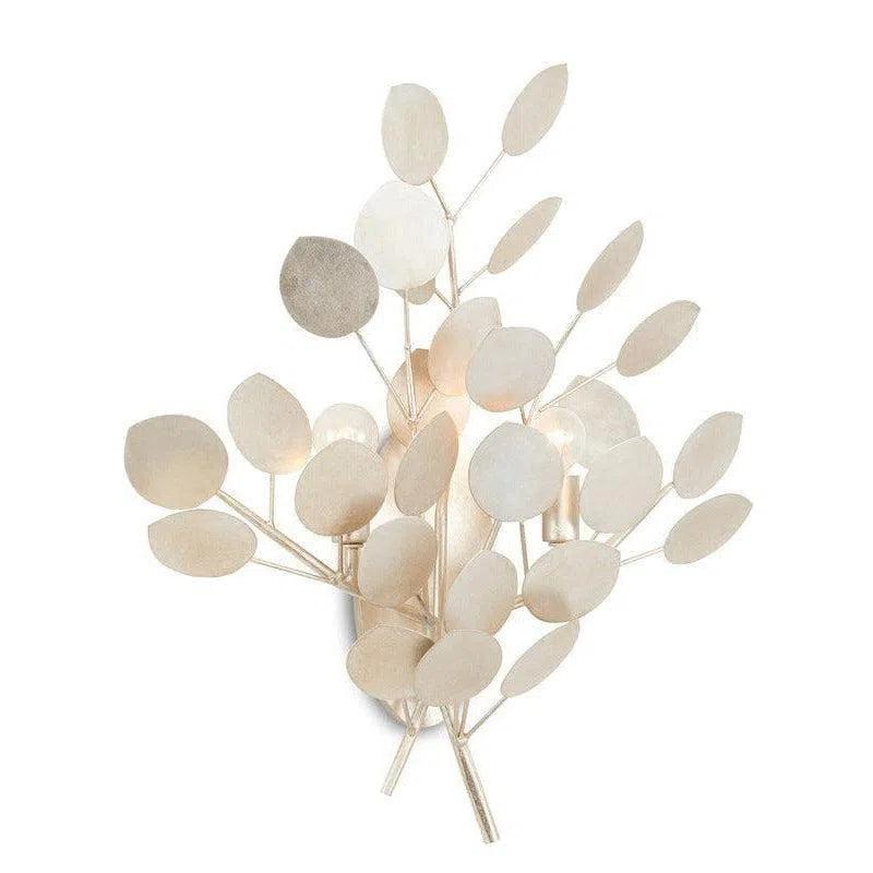 Silver Leaf Lunaria Wall Sconce