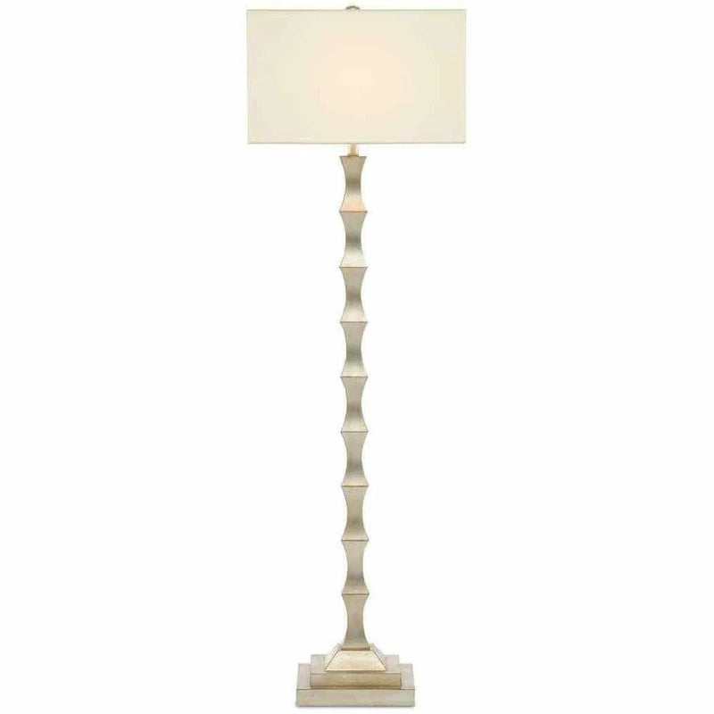 Silver Leaf Lyndhurst Floor Lamp Floor Lamps LOOMLAN By Currey & Co