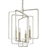 Silver Leaf Metro Silver Square Chandelier Chandeliers LOOMLAN By Currey & Co