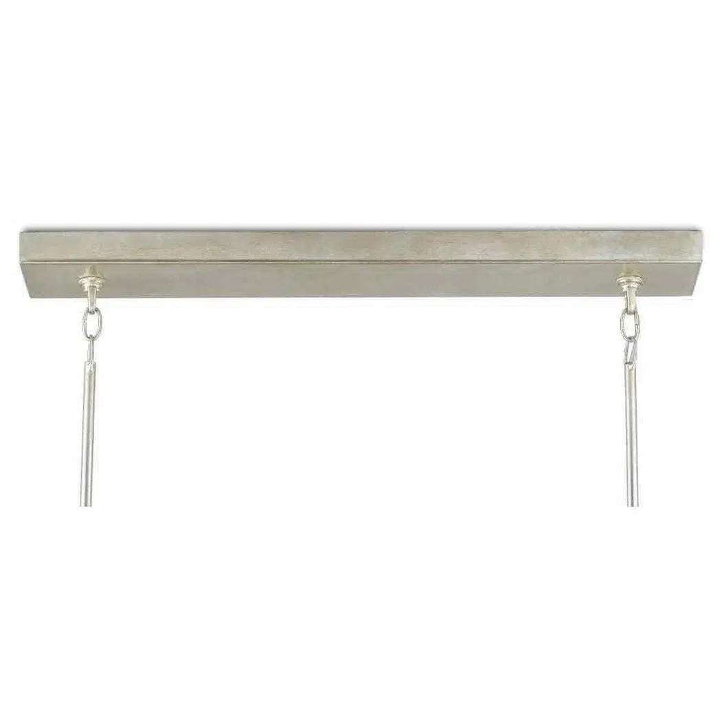 Silver Leaf Middleton Rectangular Silver Chandelier