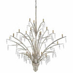 Silver Leaf Natural Raux Chandelier