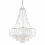 Silver Leaf Opaque White Vintner Blanc Chandelier