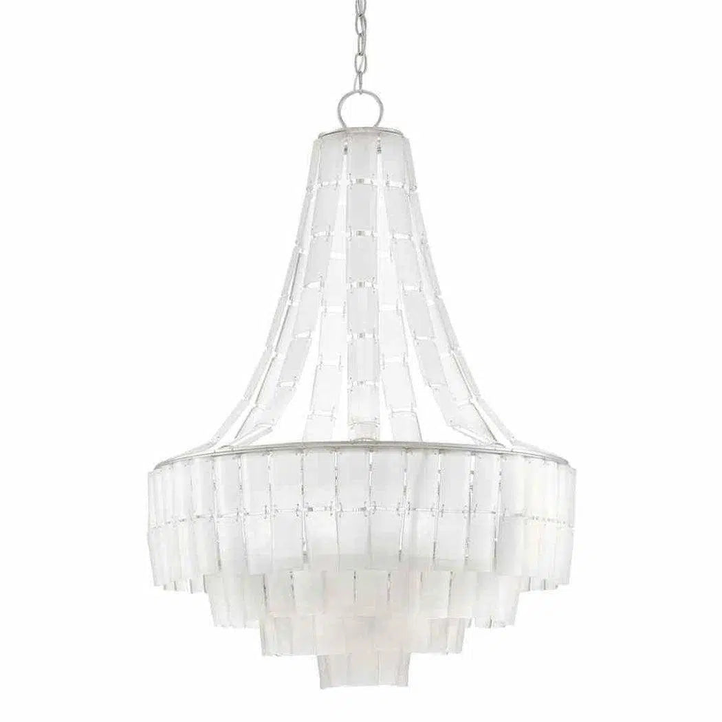 Silver Leaf Opaque White Vintner Blanc Chandelier