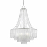 Silver Leaf Opaque White Vintner Blanc Chandelier