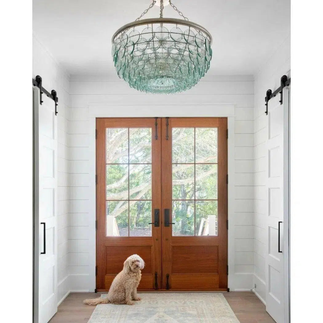 Silver Leaf Quorum Small Chandelier