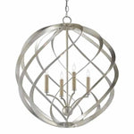 Silver Leaf Roussel Orb Chandelier