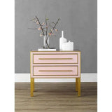 Silver Peony Arden Pink Chest Accent Cabinet