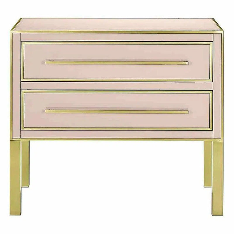 Silver Peony Arden Pink Chest Accent Cabinet