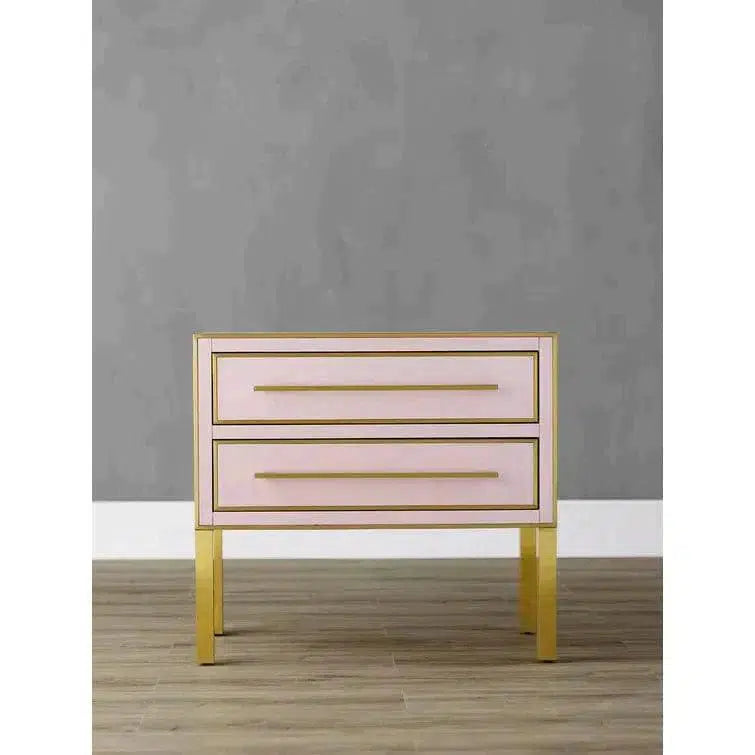 Silver Peony Arden Pink Chest Accent Cabinet