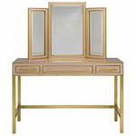 Silver Peony Satin Brass Arden Pink Vanity Mirror