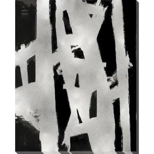 Silver Strokes Indoor Outdoor Wall Art - LOOMLAN - LOOMLAN - Canvas Art