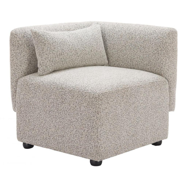 Simu Textured Fabric Corner Chair