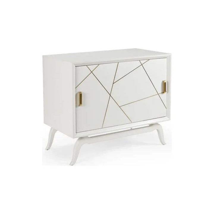 Sinatra Unique Design Drinks Cabinet-Home Bar Carts-Wildwood-White-LOOMLAN