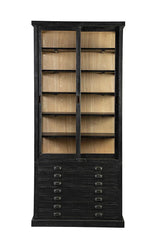 Single Balmoral Wooden Black Display Cabinet