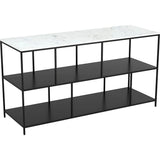 Singularity Console Table White & Black Console Tables LOOMLAN By Zuo Modern