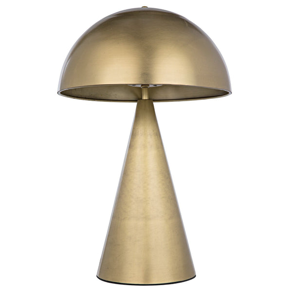 Skuba Metal Table Lamp With Brass Finish-Table Lamps-Noir-LOOMLAN