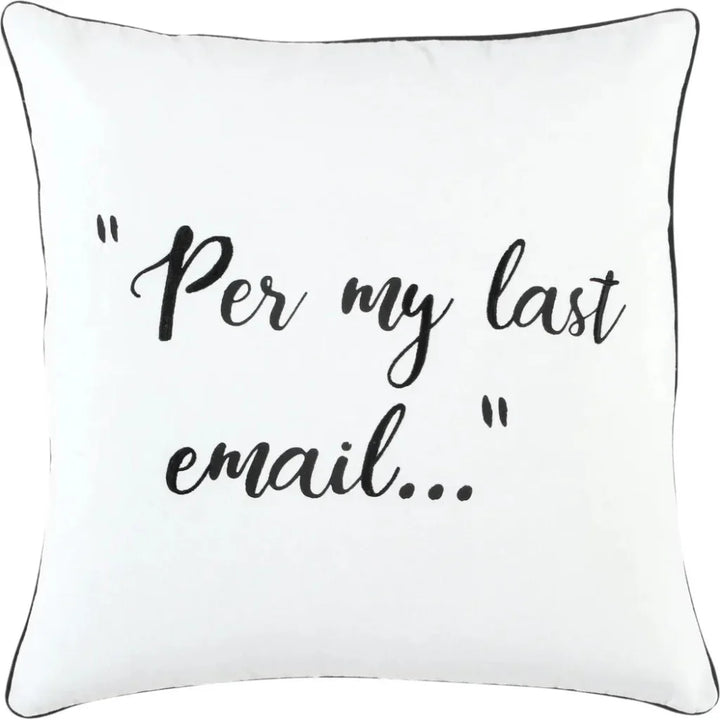 Skye Words Fun Decorative Couch Pillows Down Insert - LOOMLAN - LOOMLAN - Throw Pillows