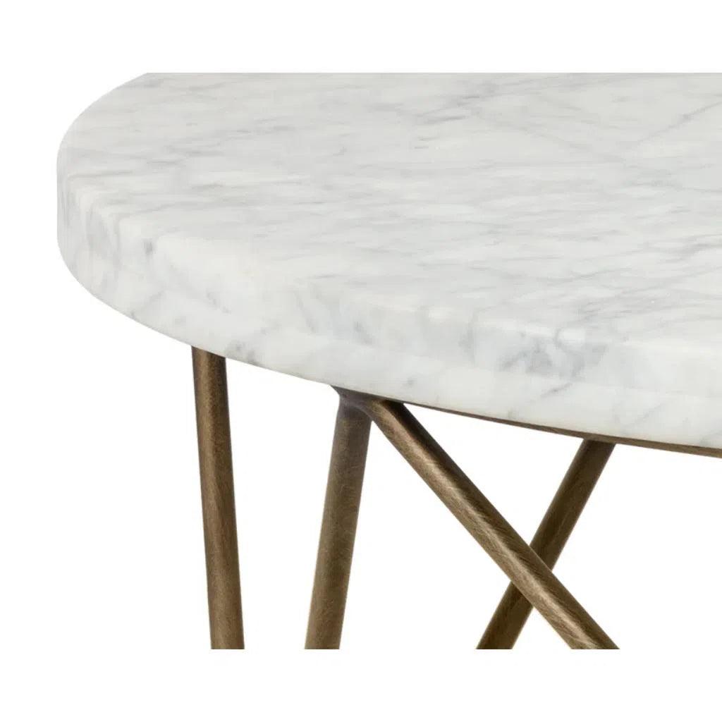 Skyy Steel Framed Marble Coffee Table