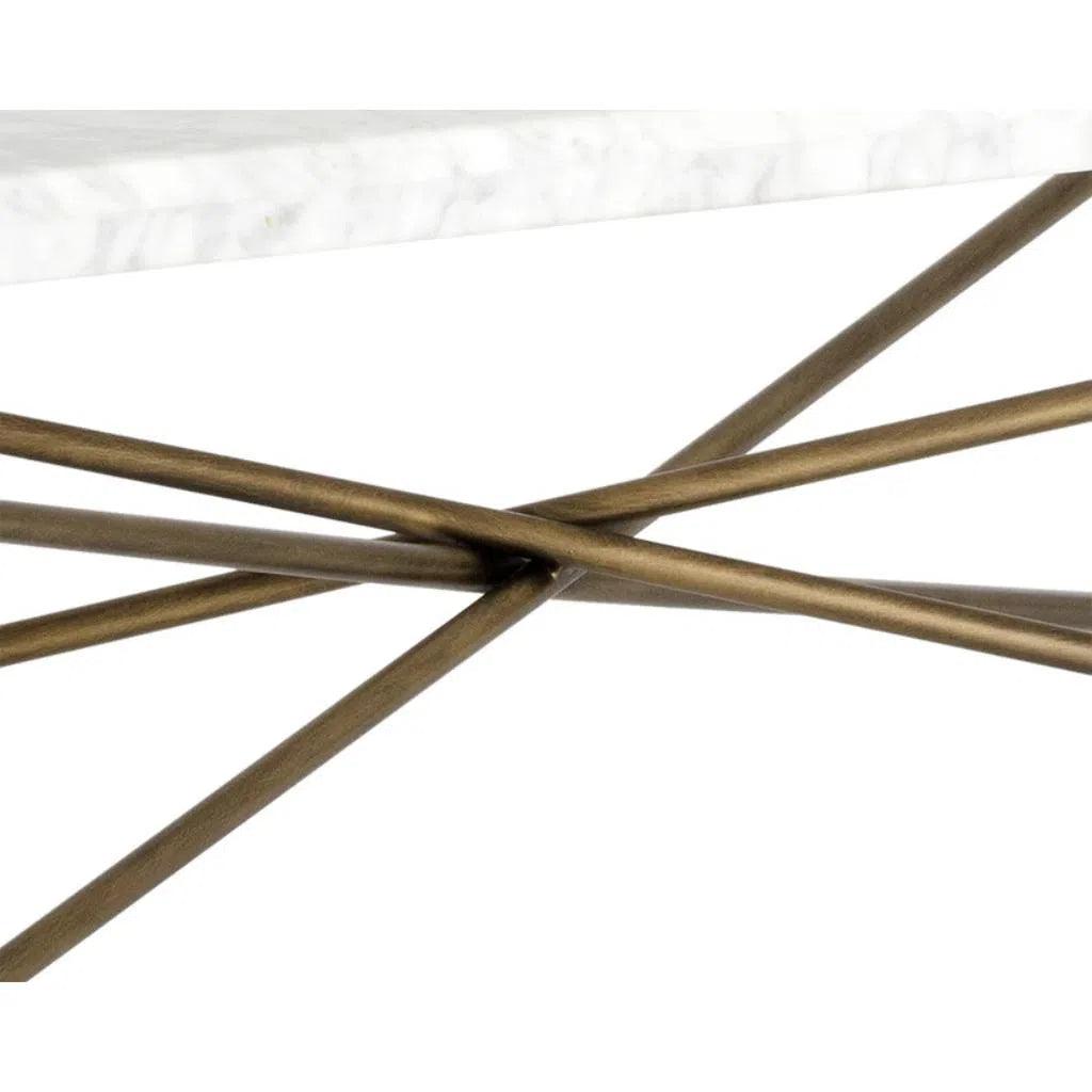 Skyy Steel Framed Marble Coffee Table