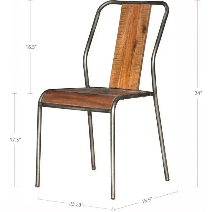 Slatback Metal Dining Chair (Set Of 4) - LOOMLAN - LH Imports - Dining Chairs