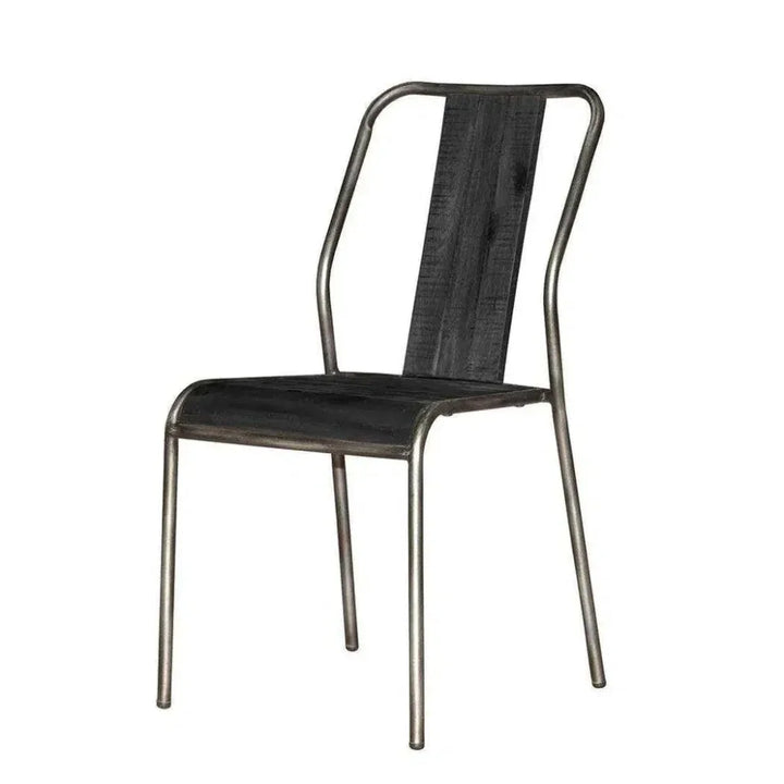 Slatback Metal Dining Chair (Set Of 4) - LOOMLAN - LH Imports - Dining Chairs