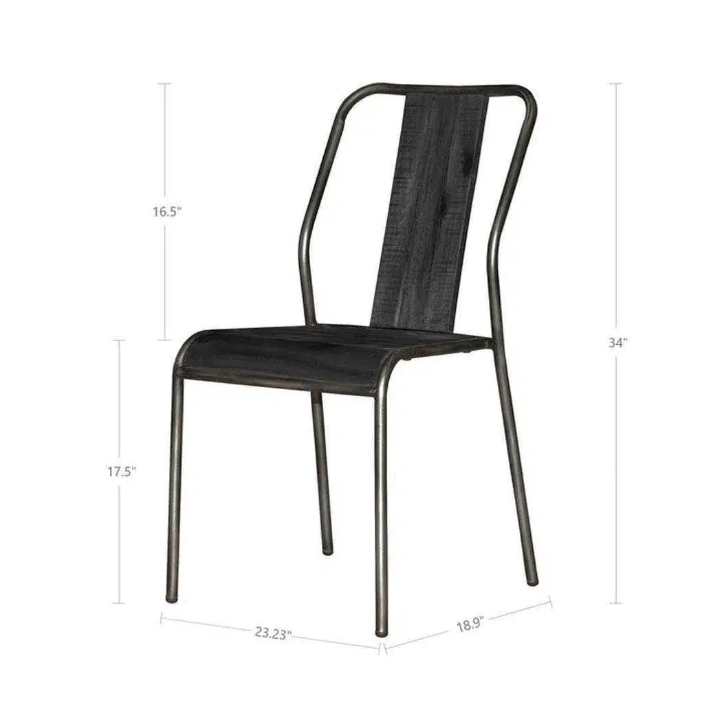 Slatback Metal Dining Chair (Set Of 4)