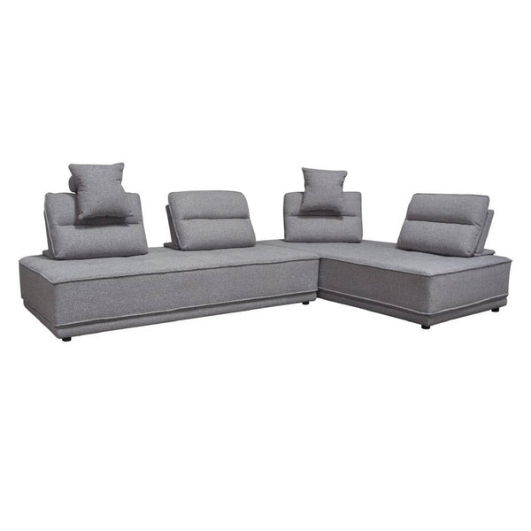 Slate 2PC Lounge Seating Platforms in Grey Polyester Fabric-Sectionals-Diamond Sofa-LOOMLAN