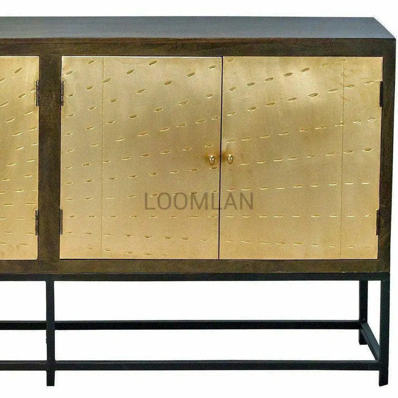 Slim Solid Wood Sideboard on Stand