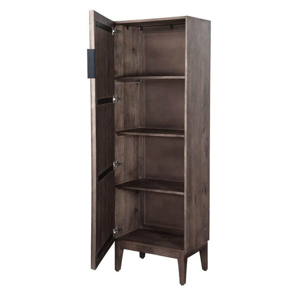 Slim Tall Office Bookcase With Door Storage for Home Office Bookcases LOOMLAN By LHIMPORTS
