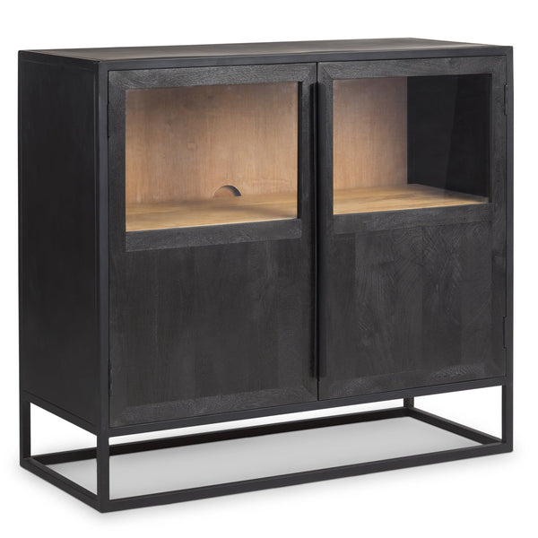 Sloan Wood Black Accent Cabinet