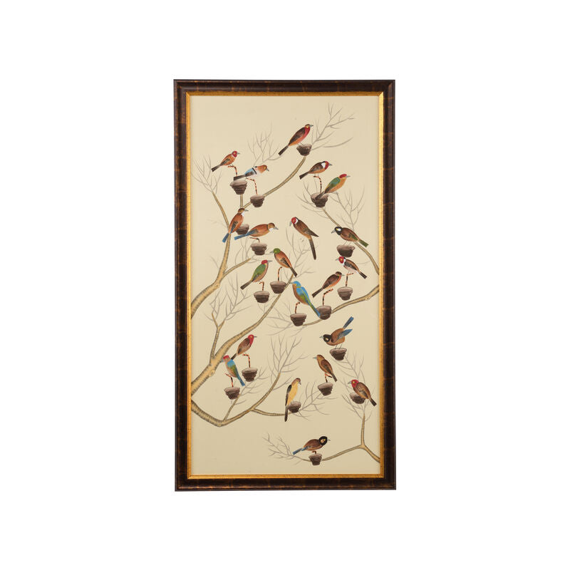 Small Aviary Hand Painted Artwork-Artwork-Chelsea House-Aviary B-LOOMLAN