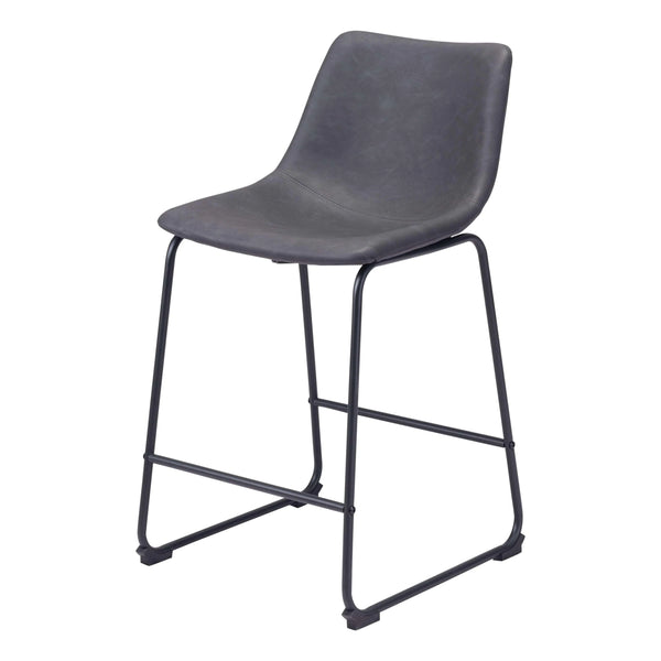 Smart Counter Chair (Set of 2) Charcoal Counter Stools LOOMLAN By Zuo Modern