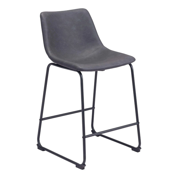 Smart Counter Chair (Set of 2) Charcoal Counter Stools LOOMLAN By Zuo Modern