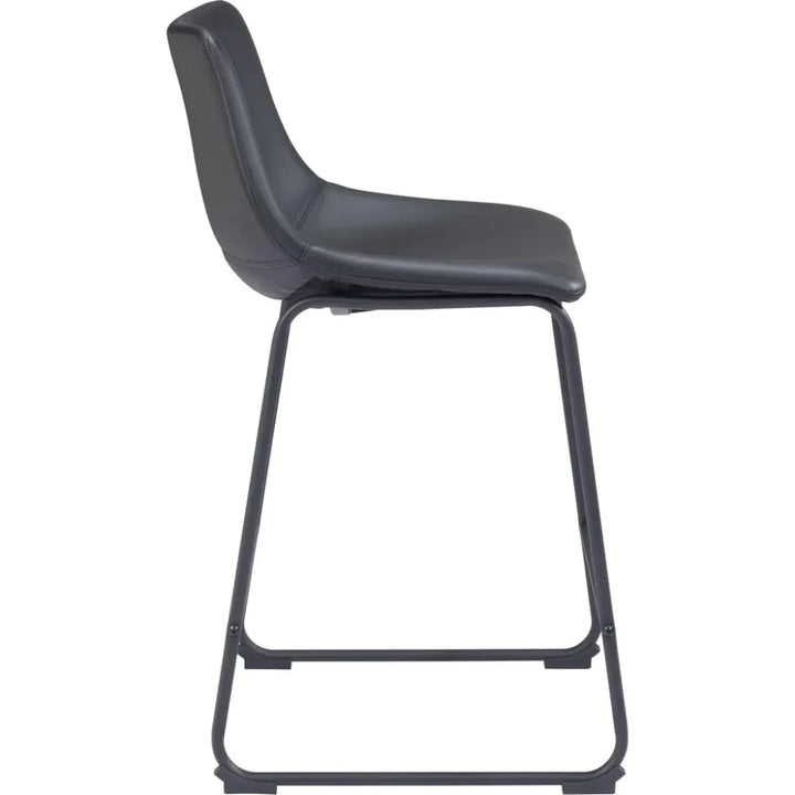 Smart Counter Stool (Set of 2) Black - LOOMLAN - Zuo Modern - Counter Stools