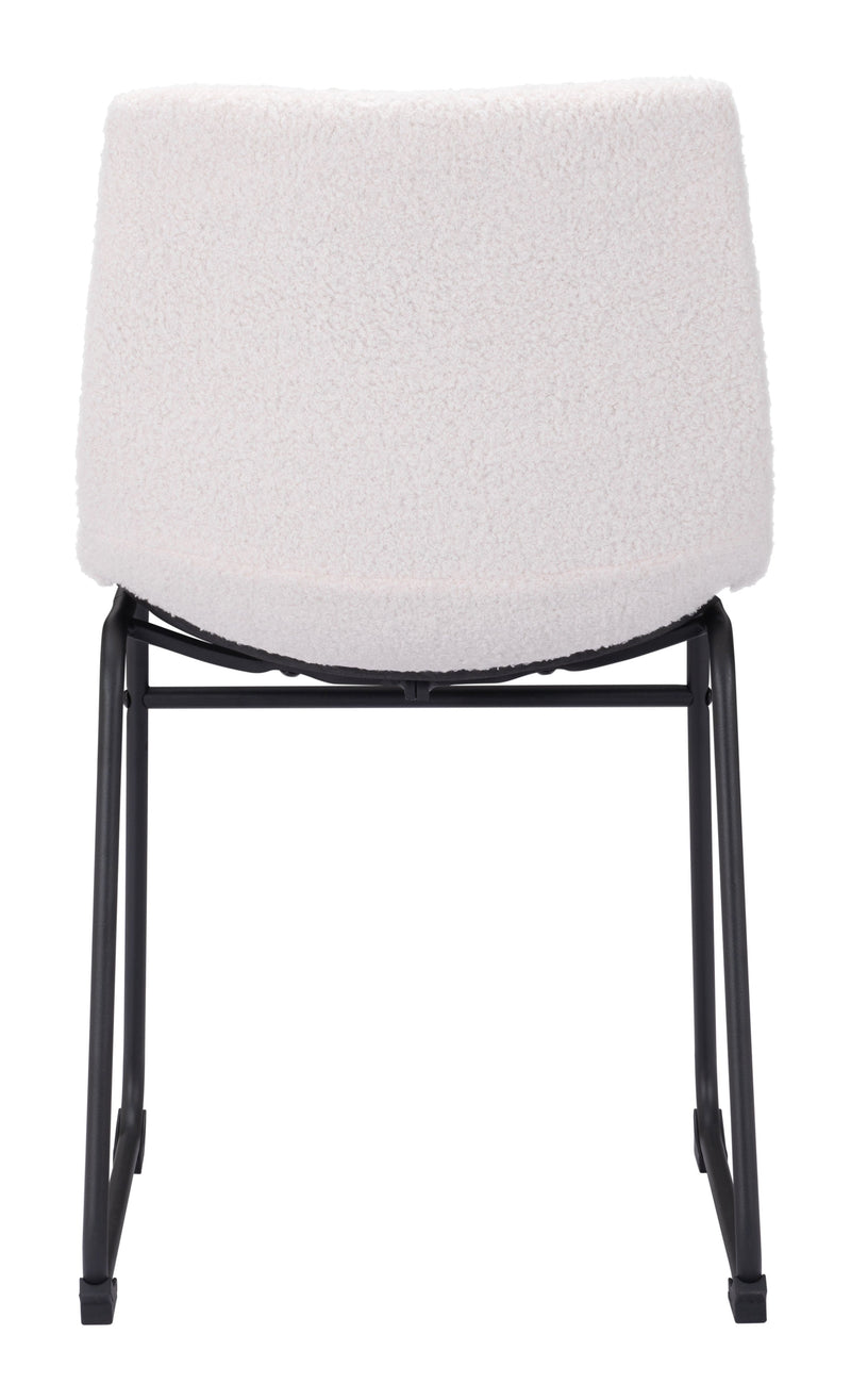 Smart Dining Chair (Set of 2) Ivory-Dining Chairs-Zuo Modern-LOOMLAN