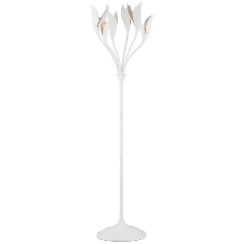 Snowflower Iron Black Floor Lamp