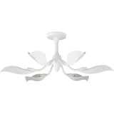 Snowflower Iron White Semi-Flush Mount-Flush Mounts-Currey & Co-LOOMLAN