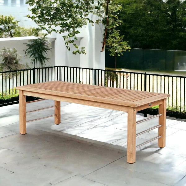 SoHo Rectangular Teak Outdoor Coffee Table-Outdoor Coffee Tables-HiTeak-LOOMLAN