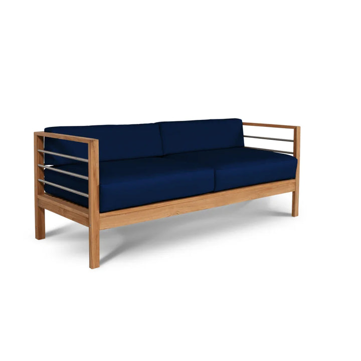 SoHo Teak Patio Deep Sofa Set with Sunbrella 4PC - LOOMLAN - HiTeak - Outdoor Sofas & Loveseats