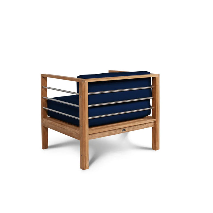 SoHo Teak Patio Deep Sofa Set with Sunbrella 4PC - LOOMLAN - HiTeak - Outdoor Sofas & Loveseats